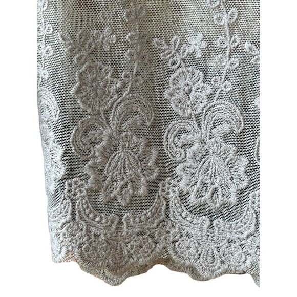 Gray Sleeveless Lace‎ Trim Tank Slip Dress 2XL By Oddi With Adjustable Straps - Picture 5 of 6